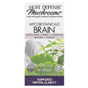 Host Defense פטריות MycoBotanicals למוח - 60 כמוסות