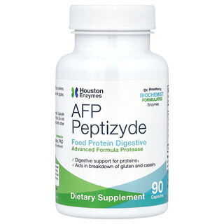 Houston Enzymes AFP Peptizyde - תוסף עיכול 90 כמוסות