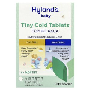 Hylands Baby Tiny Cold, קומבו טבליות להקלה בגיל 6+