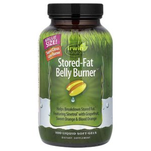 Irwin Naturals Belly Burner - 100 כמוסות רכות לשריפת שומן