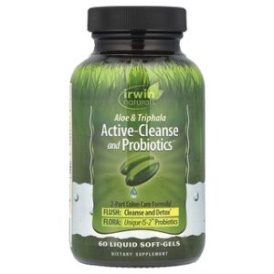 Irwin Naturals אלוורה וטריפאלה- ניקוי ופרוביוטיקה 60 כמוסות