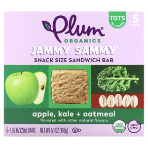 Jammy Sammy תפוח-קייל-שיבולת שועל, חטיף תינוקות 5 יח'