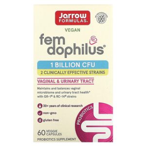 Jarrow Fem Dophilus- כמוסות פרוביוטיקה טבעוניות 60 יח׳