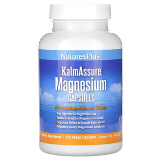 KalmAssure Magnesium 120 כמוסות טבעוניות - NaturesPlus