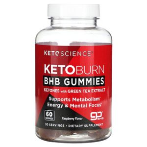 Keto Burn BHB Gummies פטל - 60 יחידות , Keto Science
