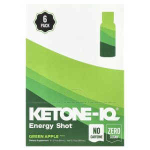 Ketone-IQ, Shot אנרגיה ללא קפאין - 6 בקבוקים תפוח ירוק