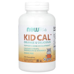 Kid Cal NOW Foods - כדורי לעיסה בטעם תפוז לילדים