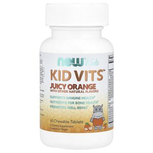 Kids Vits™ Juicy Orange - ויטמינים לילדים NOW - 60 טבליות