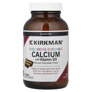 Kirkman Labs - סידן לילדים בטעם שוקולד 120 טבליות