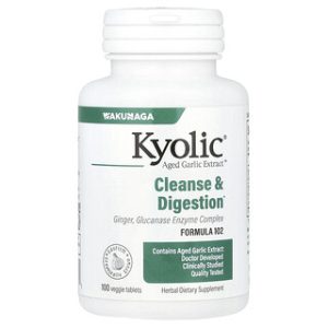 Kyolic שום מיושן - טבליות לניקוי ועיכול - 100 יח'