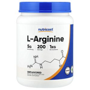 L-ארגינין Nutricost - אבקה טהורה ללא טעם 1 ק"ג