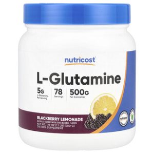 L-גלוטמין Nutricost בטעם לימונענע-תות- 500 גרם