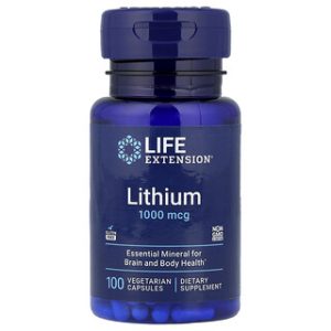 Life Extension - ליתיום 1000 מק"ג - 100 כמוסות צמחוניות