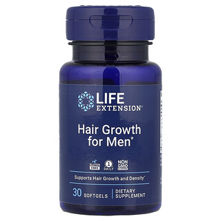 Life Extension - צמיחת שיער לגברים - 30 כמוסות