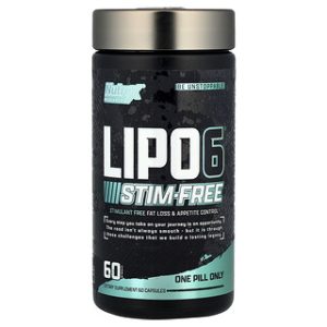Lipo6 Stim Free - כדורי הרזיה ללא קפאין - 60 כמוסות