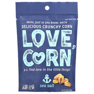 Love Corn - תירס פריך בטעם מלח ים 45 גרם