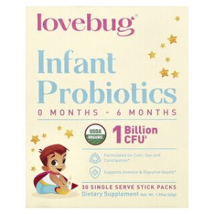 LoveBug Probiotics תינוקות 0-6 חודשים - פרוביוטיקה