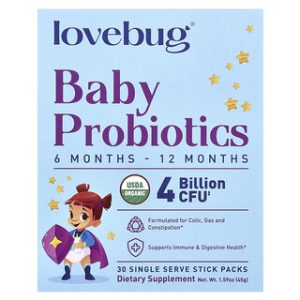 LoveBug פרוביוטיקה לתינוקות 6-12 חודשים - 30 מנות