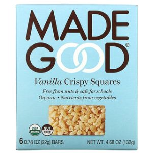 MadeGood Crispy Squares וניל - 6 חטיפים טעימים