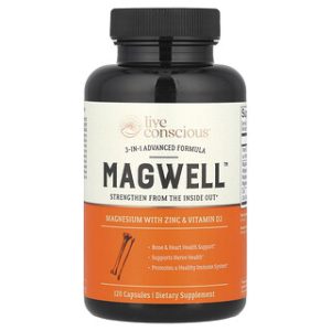 MagWell™ Live Conscious - תוסף מגנזיום 3 ב-1 - 120 כמוסות