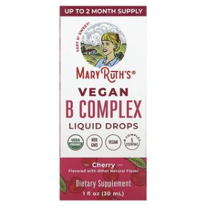 MaryRuths B Complex טבעוני - טיפות נוזליות בטעם דובדבן