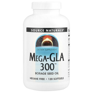 Mega-GLA 300 - תוסף תזונה Source Naturals - 120 כמוסות