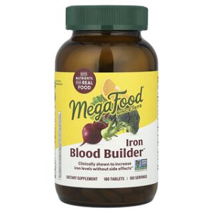 MegaFood Iron Blood Builder - תוסף ברזל 180 טבליות