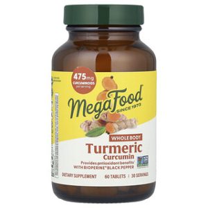 MegaFood Turmeric Curcumin - 60 טבליות - תוסף כורכום