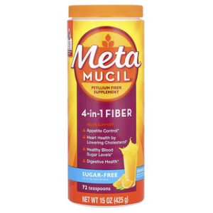 Metamucil סיבים 4-in-1 בטעם תפוז - 425 גרם
