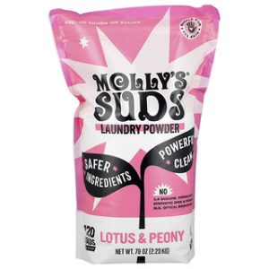 Mollys Suds-אבקת כביסה לוטוס ופיאוני 79oz