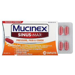 Mucinex Sinus-Max - לשיעול, לחץ וכאב - לגילאי 12+