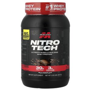 MuscleTech Nitro-Tech - חלבון מי גבינה בטעם שוקולד - 907 גרם