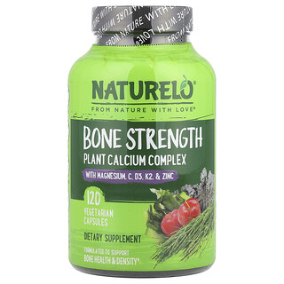 NATURELO Bone Strength - תוסף סידן צמחי 120 כמוסות