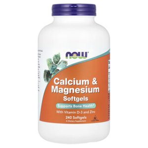 NOW Calcium & Magnesium 240 Softgels - תוסף בריאות