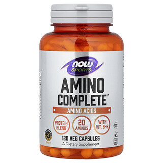 NOW Foods Amino Complete - תוסף חומצות אמינו 120 כמוסות