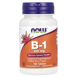 NOW Foods B-1 100 מ"ג - ויטמין B1 טבליות 100 יחידות