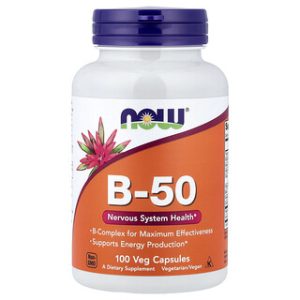 NOW Foods B-50 - ויטמין B מורכב - 100 כמוסות
