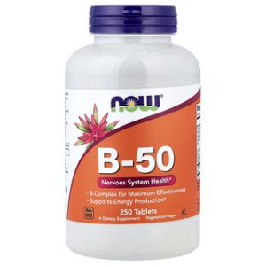NOW Foods B-50 - ויטמין B מורכב 250 טבליות