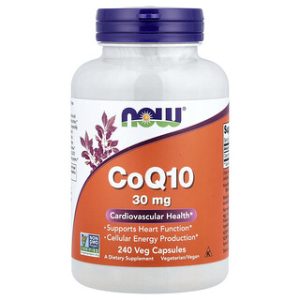 NOW Foods CoQ10 30 מ"ג - 240 כמוסות צמחיות - בריאות הלב