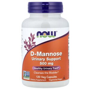 NOW Foods D-Mannose 500 מ"ג - 120 כמוסות טבעוניות