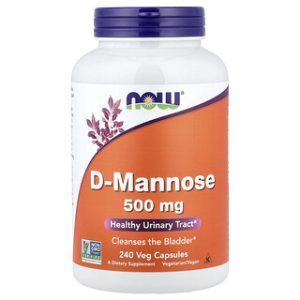 NOW Foods D-Mannose 500 מ"ג - 240 כמוסות טבעוניות