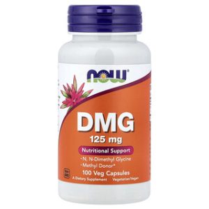 NOW Foods DMG 125mg - תוסף תזונה 100 כמוסות צמחיות
