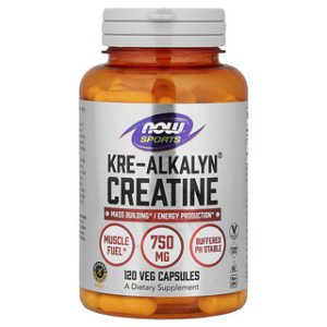 NOW Foods Kre-Alkalyn קריאטין - 120 כמוסות 750 מ"ג