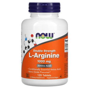 NOW Foods L-Arginine 1000mg - תוסף תזונה 120 טבליות