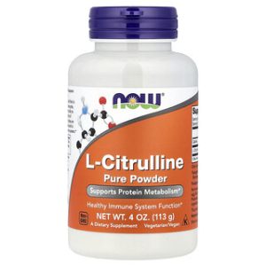 NOW Foods L-Citrulline אבקה טהורה 113 גרם - תוסף ספורט