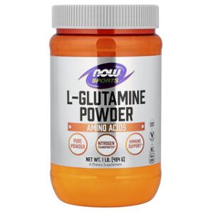 NOW Foods L-Glutamine Powder 454g - תמיכה לשריר