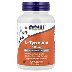 NOW Foods L-Tyrosine 500mg - תוסף תזונה לשיפור מצב רוח
