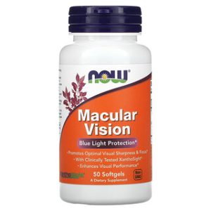 NOW Foods Macular Vision - 50 כמוסות רכות - לראייה בריאה