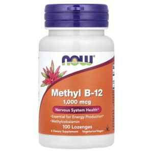 NOW Foods - Methyl B12 1000mcg - סוכריות מציצה 100 יח'