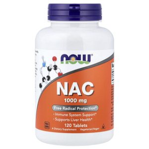 NOW Foods NAC 1000 מ"ג - 120 טבליות - תוסף תזונה